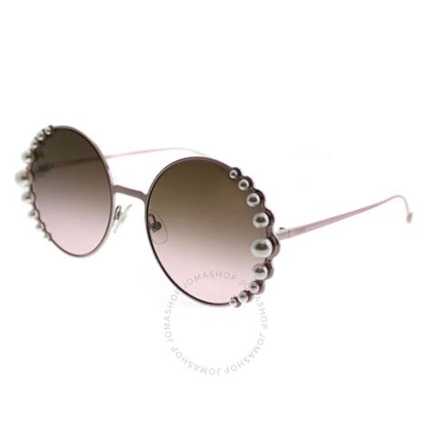 fendi 0295|Fendi Brown Gradient Round Ladies Sunglasses FE.